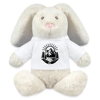 Nature - Lapin en peluche recyclé MiniFeet® Crème - blanc - Devant