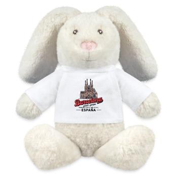 Barcelona Sagrada Familia Stil - MiniFeet® RecycelHase® Creme - Weiß - Vorne