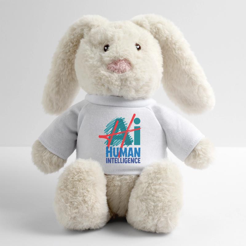HUMAN INTELLIGENCE #1 - lets' talk Lapin en peluche recyclé MiniFeet® Crème