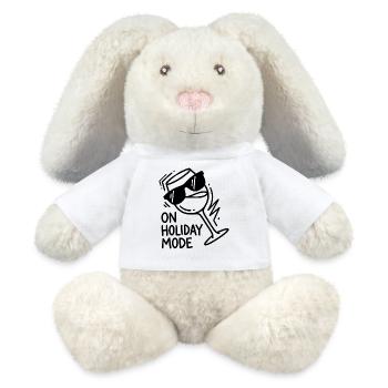 Holiday Mode Wine Glass - Holiday Mode - MiniFeet® RecycelHase® Bunny Cream - white - Front