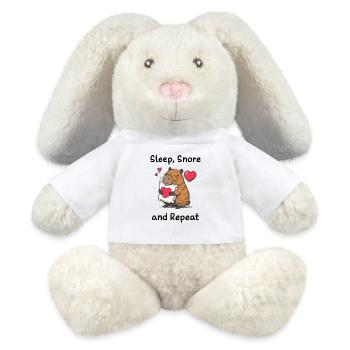 Amour du cœur capybara - Lapin en peluche recyclé MiniFeet® Crème - blanc - Devant
