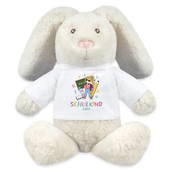 Schulkind 2026: Farbenfroh - MiniFeet® RecycelHase® Creme - Weiß - Vorne