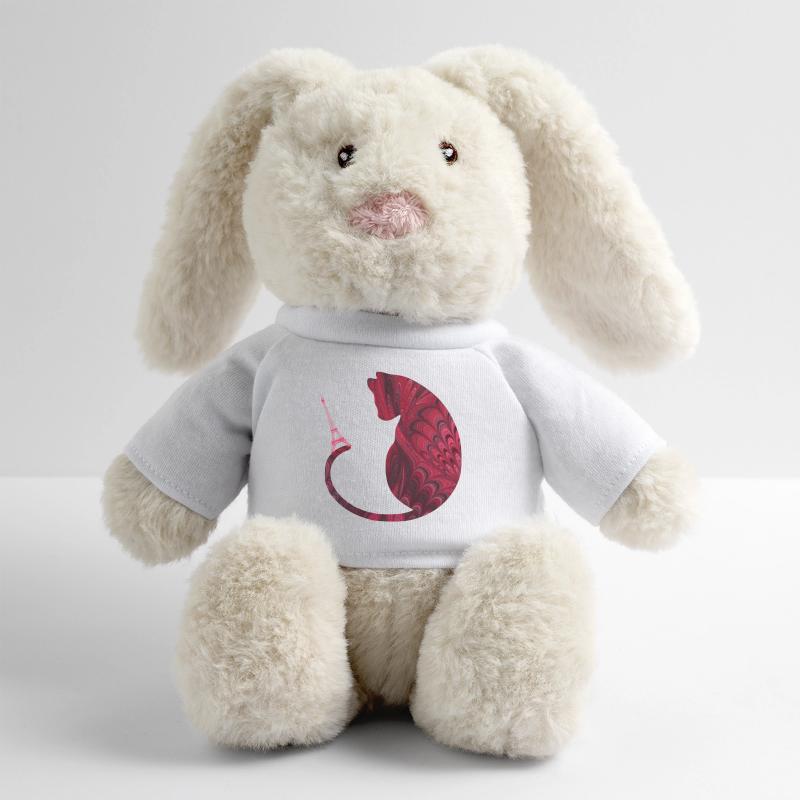 katze mit eiffelturm e 68 MiniFeet® RecycelHase® Creme