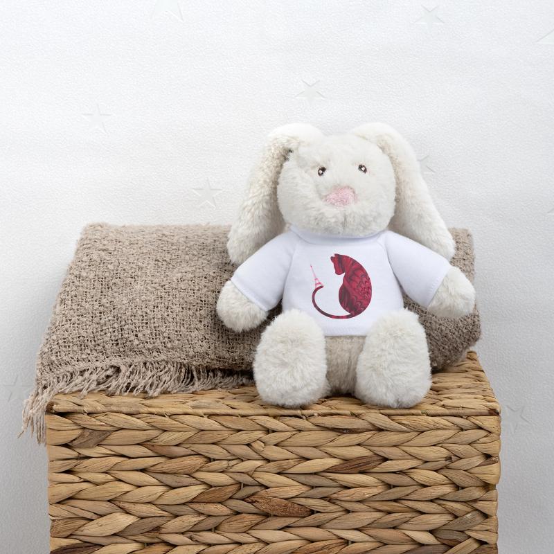 katze mit eiffelturm e 68 MiniFeet® RecycelHase® Creme