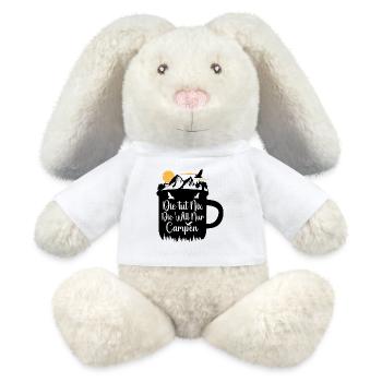 She just wants to camp - Camper & Camping Motorhome - MiniFeet® RecycelHase® Bunny Cream - white - Front