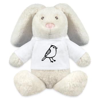 Vogel - MiniFeet® RecycelHase® Creme - Weiß - Vorne