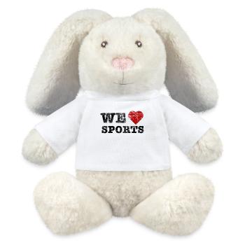 we_love_sports_vintage - MiniFeet® RecycelHase® Creme - Weiß - Vorne