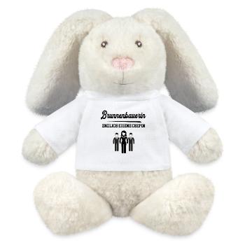 Brunnenbauerin Chefin Selbstständigkeit Brunnenbau - MiniFeet® RecycelHase® Creme - Weiß - Vorne
