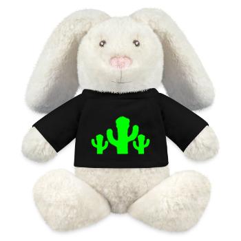 3 Cacti Cactus Prickly Desert Stinger Plants - MiniFeet® RecycelHase® Bunny Cream - black - Front