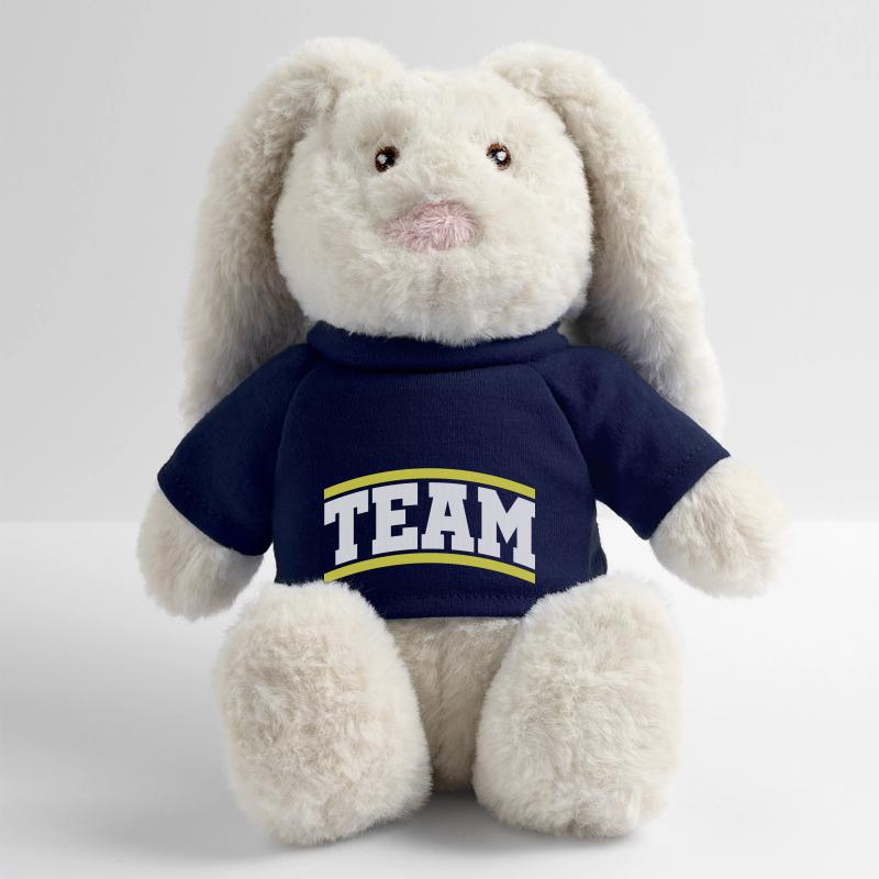 Équipe Lapin en peluche recyclé MiniFeet® Crème