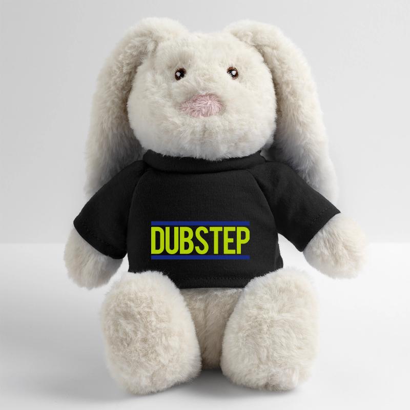 Dub Step Techno Musique Party Bar Texte Lettrage Lapin en peluche recyclé MiniFeet® Crème