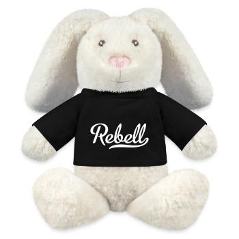 Rebell - MiniFeet® RecycelHase® Creme - Schwarz - Vorne