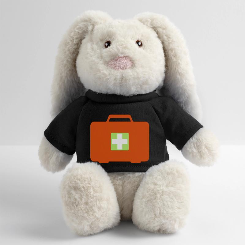 Trousse de premiers soins Lapin en peluche recyclé MiniFeet® Crème