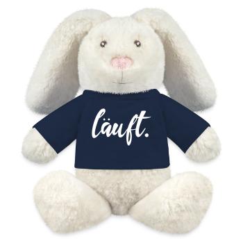 running jogging success motto make running fun - MiniFeet® RecycelHase® Bunny Cream - french navy - Front