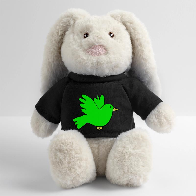 Couleurs des oiseaux Lapin en peluche recyclé MiniFeet® Crème