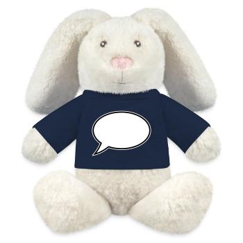 Speech Bubble Design - MiniFeet® RecycelHase® Bunny Cream - french navy - Front