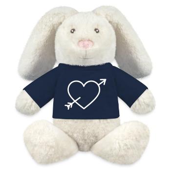 Heart Symbol Arrow - MiniFeet® RecycelHase® Bunny Cream - french navy - Front