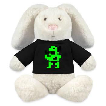 Der dicke Grüne (Pix) - MiniFeet® RecycelHase® Creme - Schwarz - Vorne