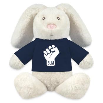 Black Lives Matter Fist - MiniFeet® RecycelHase® Creme - French Navy - Vorne