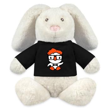 Bird Duck Nerd Geek Clever Intelligent Lunettes à monture en corne - Lapin en peluche recyclé MiniFeet® Crème - noir - Devant