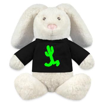 Cactus Cacti Legs Running Fast Funny Running - MiniFeet® RecycelHase® Bunny Cream - black - Front
