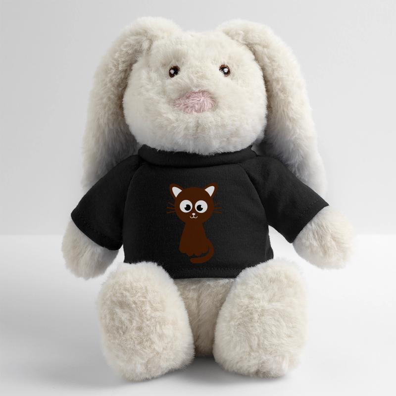 Funny sweet cat Lapin en peluche recyclé MiniFeet® Crème