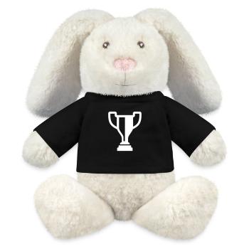 Pokal - MiniFeet® RecycelHase® Creme - Schwarz - Vorne
