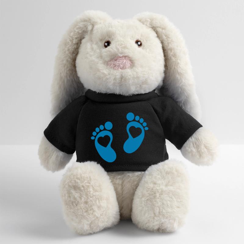 Bébé pieds Lapin en peluche recyclé MiniFeet® Crème