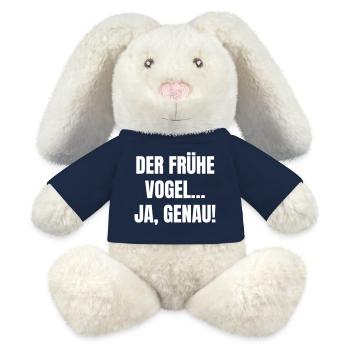 Der frühe Vogel... Ja, genau! - MiniFeet® RecycelHase® Creme - French Navy - Vorne