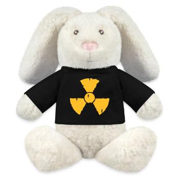 radio active / radioactive - MiniFeet® RecycelHase® Creme - Schwarz - Vorne