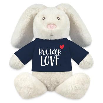 Klettern Bouldern Boulder Liebe Berge Geschenk - MiniFeet® RecycelHase® Creme - French Navy - Vorne