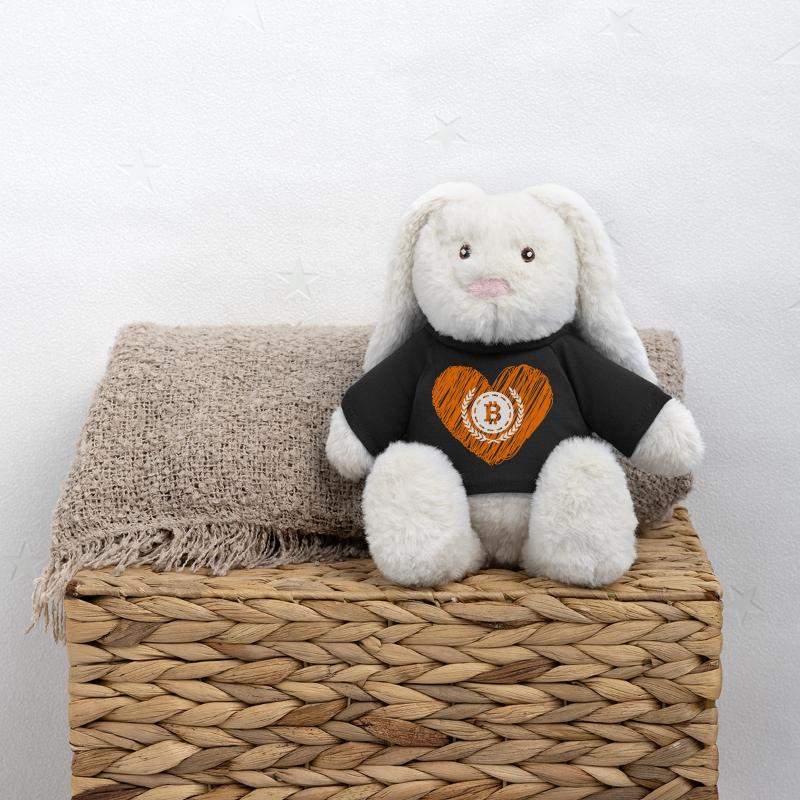 Bitcoin Crypto Cryptocurrency Splash MiniFeet® RecycelHase® Bunny Cream