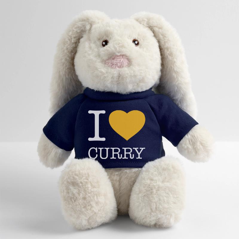 J’ADORE LE CURRY Lapin en peluche recyclé MiniFeet® Crème