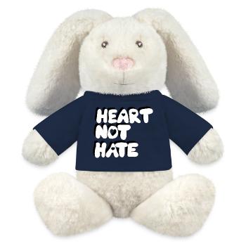 HEART NOT HATE - MiniFeet® RecycelHase® Creme - French Navy - Vorne