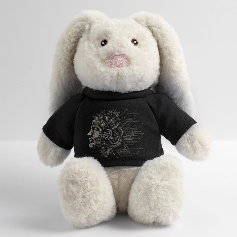 Cerveau dans la conception des circuits Lapin en peluche recyclé MiniFeet® Crème