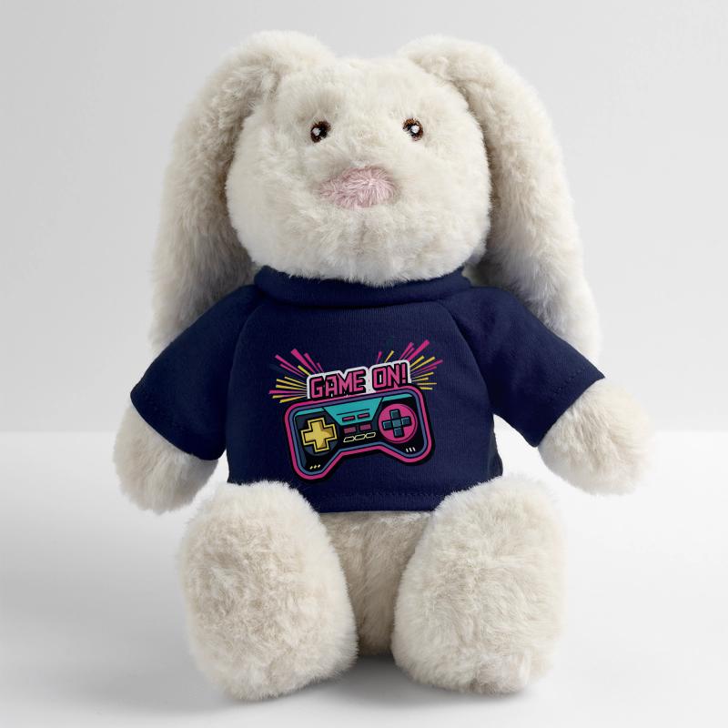GAME ON. GAME CONTROLLER. GAME PAD MiniFeet® RecycelHase® Bunny Cream