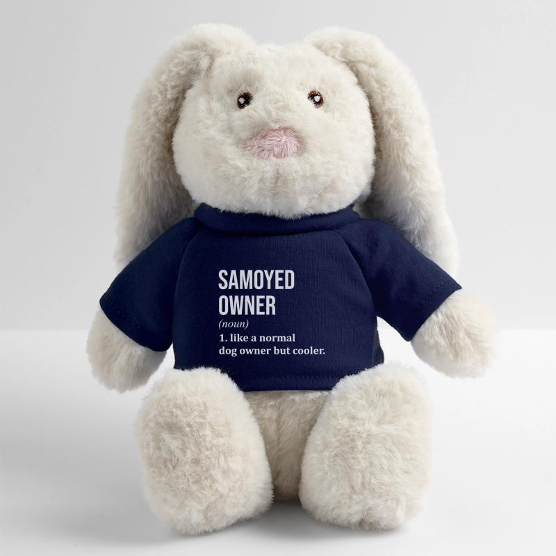 Samoyed Lapin en peluche recyclé MiniFeet® Crème