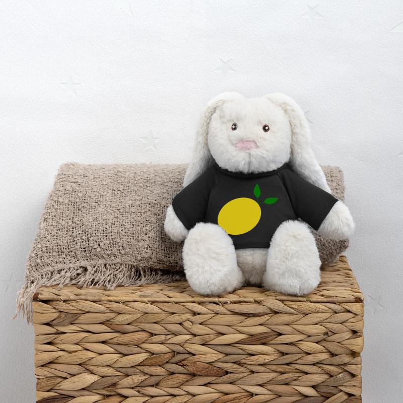 Citron Lime Lime Lapin en peluche recyclé MiniFeet® Crème