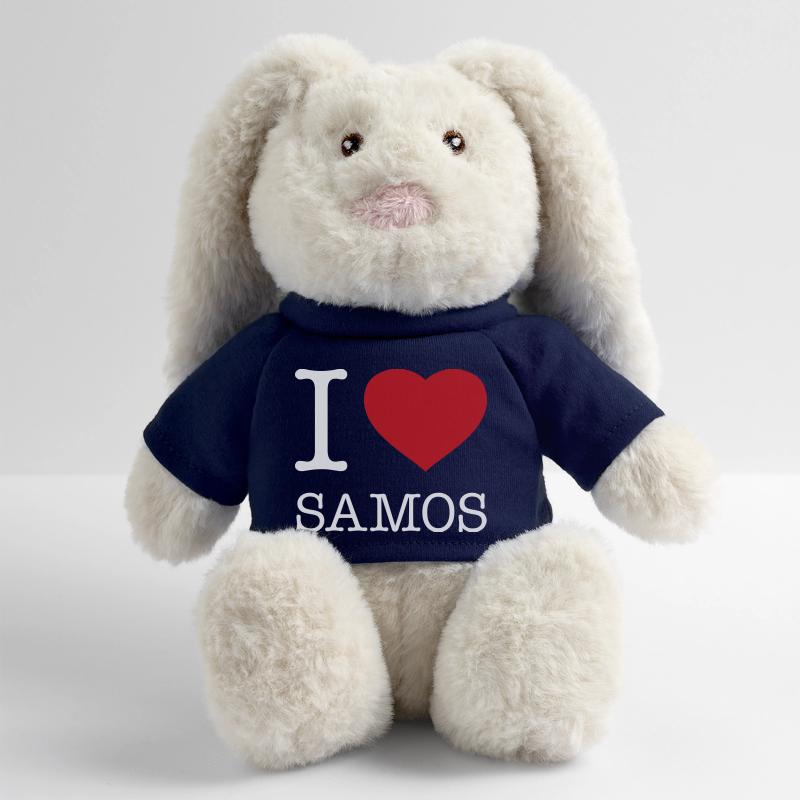 J’ADORE SAMOS Lapin en peluche recyclé MiniFeet® Crème