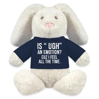 is ugh an emotion cuz I feel funny shirt - MiniFeet® RecycelHase® Bunny Cream - french navy - Front