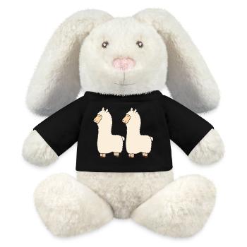 lama doppelpack - MiniFeet® RecycelHase® Creme - Schwarz - Vorne