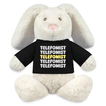 Job Telephone operator - MiniFeet® RecycelHase® Bunny Cream - black - Front