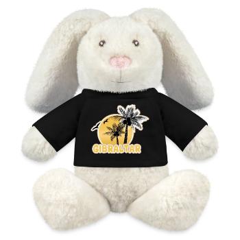 Gibraltar - Lapin en peluche recyclé MiniFeet® Crème - noir - Devant