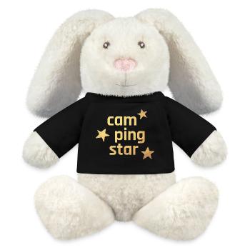 Camping Star Star Gold Fan de camping-car de luxe exclusif - Lapin en peluche recyclé MiniFeet® Crème - noir - Devant