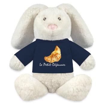 Croissant French Breakfast Design - MiniFeet® RecycelHase® Bunny Cream - french navy - Front