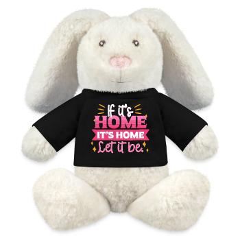 Humanité Égalité - Lapin en peluche recyclé MiniFeet® Crème - noir - Devant