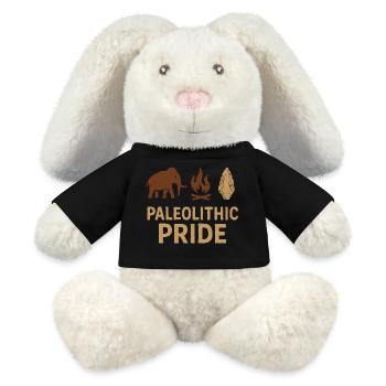Prehistoric stone tools of Homo - MiniFeet® RecycelHase® Bunny Cream - black - Front