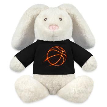 Basketball Basketballer Geschenkidee Baller Bball - MiniFeet® RecycelHase® Creme - Schwarz - Vorne