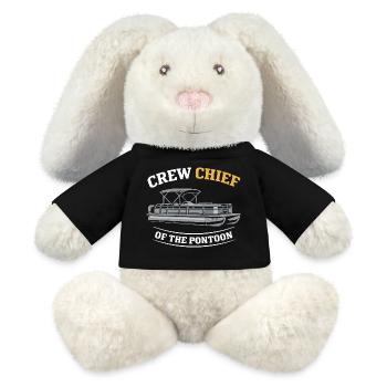 Flotte de pontons Équipage de pontons Bateau ponton - Lapin en peluche recyclé MiniFeet® Crème - noir - Devant