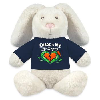 Conure Chaos Crew Parrot Owner Bird Mom - MiniFeet® RecycelHase® Bunny Cream - french navy - Front